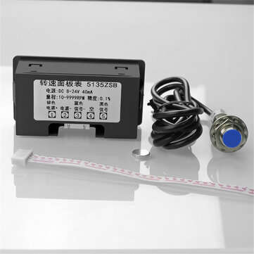 High Precision Digital Frequency Tachometer 0.56" 4 LED DC 8-15V Car Motor Speed Meter RPM Speed Tes