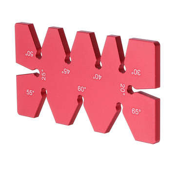 Drillpro Aluminum Alloy 20-65 Degree Angle Gauge Angle Template Ruler For Woodworking