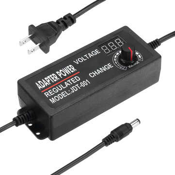 Excellway 9-24V 3A 72W AC/DC Adapter Switching Power Supply Regulated Power Adapter Supply Display