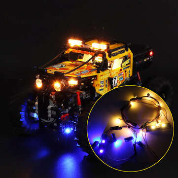 DIY LED Strip Light Kit ONLY For LEGO Technic 42099 4x4 For X-Treme Off-Roader Blue Chassis Car Bric