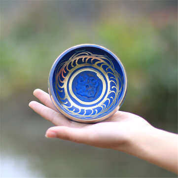 9.5cm Buddhism Tibetan Meditation Yoga Singing Bowl Mallet Nepal Chakra Healing