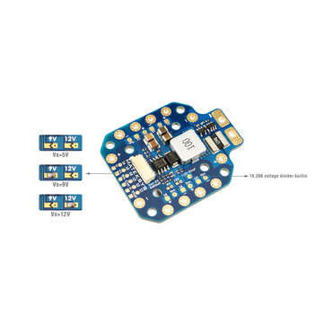 Matek Systems PDB-HEX 12S 2-12S PDB Power Distribution Board 6~60V DC 5A 5V/9V/12V for RC Drone FPV