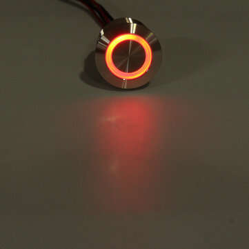 12V 16mm LED Push Button Panel Dash Momentary Switch Light Car Boat Truck (COLOR.: RED)