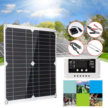 100W Solar Panel Kit 12V 30A DIY Solar System Phone Chargers Portable Solar Cell Outdoor Camping Tra