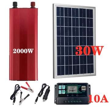 30W 18V PET Solar Pannel Kit Solar Power Panel Battery Solar Charge Controller With 200... (TYPE: B)