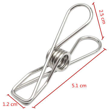Suleve SSCH01 20Pcs Stainless Steel Clothes Pegs Metal Clips Hanger for Socks Underwear Towel She