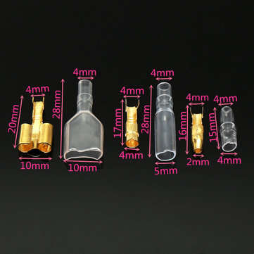 140 Pieces 3.9 mm Male Female Double Motorcycle Car Bullet Connector Terminals