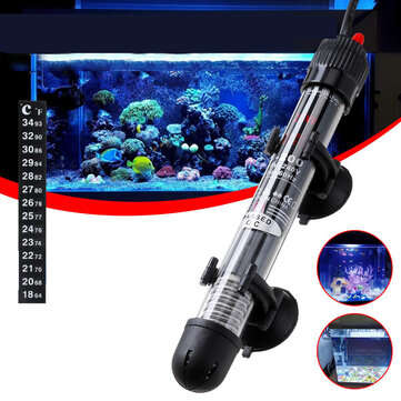 25/50/100/200/300W Fish Tank Aquarium Heater Thermostat Submersible Heating Rod (SIZE: M)