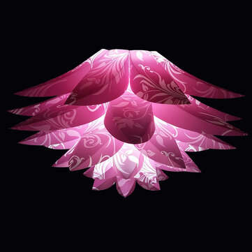 50CM Six-layer Red Purple Plastic Lampshade Suitable for Chandelier Table Lamp (COLOR: PURPLE)
