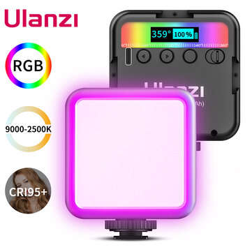 Ulanzi VL49 RGB Full Color LED Video Light 2500K-9000K 800LUX Magnetic Mini Fill Light Extend 3 Cold