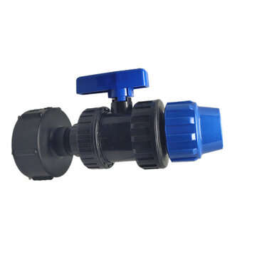 S60x6 IBC Ton Barrel Water Tank Connector Garden Tap Thread 1/4"(25mm) Plastic Fitti... (SIZE: 25MM)