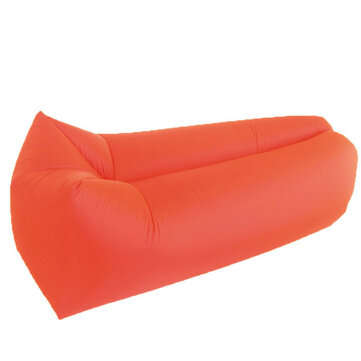 IPRee Square-headed Air Inflatable Lazy Sofa 210D Oxford Portable Travel Lay B... (COLOR.: ORANGE)