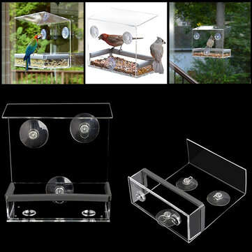 Transparent Waterproof Hanging Bird Feeder Outdoor Balcony Outdoor for Feeding Tool
