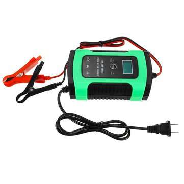 Enusic 12V 6A Pulse Repair LCD Battery Charger For Car Motorcycle Lead Acid Battery Agm Gel Wet