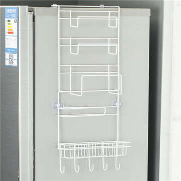 Over Door Freezer Storage Rack Kitchen Pantry Spice Organizers Shelf Space Saver Baskets