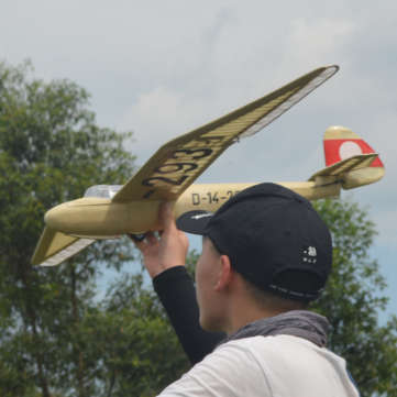 Tony Ray`s AeroModel Minimoa 1422mm Wingspan 1/12 Scale Balsa Wood Laser Cut RC Airplane Glider KIT