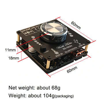 ZK-502H 50Wx2 TPA3116D2 HIFI 2.0 Stereo Bluetooth 5.0 Digital Power Amplifier Module