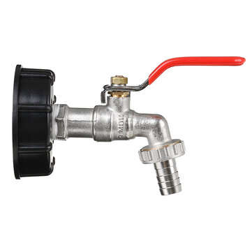 TMOK 1/2 Inch S60x6 IBC Water Tank Adapter Tap Outlet Replacement Valve Fitting for Garden Water Con