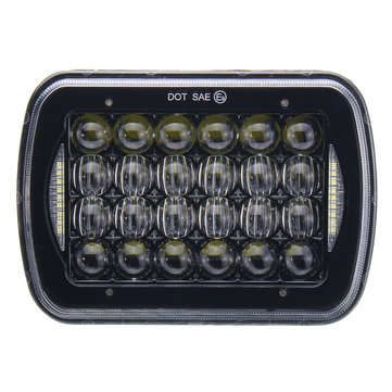 1pcs 6X7" 5D DC10-30V 72W IP67 LED Headlights Lamp Bulb Hi/Low Beam DRL for Truck... (COLOR.: BLACK)