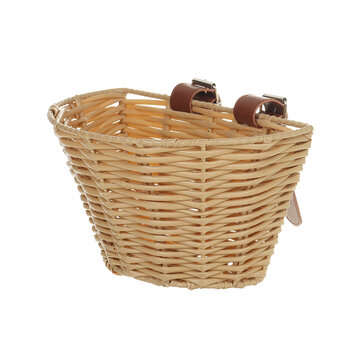 Vintage Rattan Wicker Children Bike Basket Bicycle Front Storage Hampers Outdoor Cycling