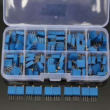 Geekcreit 10 Value 100pcs 100~1M Trimmer Resistor Trim Pot Potentiometer Kit