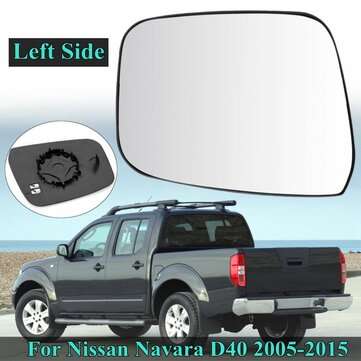 (Left) Electric Wing Door Heated Mirror Glass For Nissan Navara D40 2005-2015