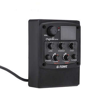 Cherub GT-6 Acoustic Guitar Preamp Piezo Pickup Reverb Delay Chorus 3 Band EQ Equalizer LCD Tuner Ef