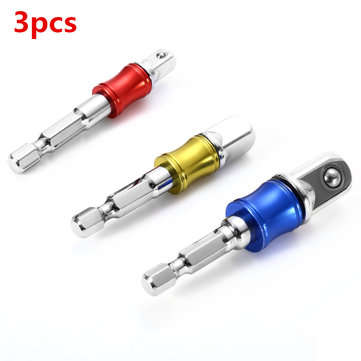 JACKLY 3PCS Hex Socket Driver Extension Bar Adapter For Electric Screwdriver Tool