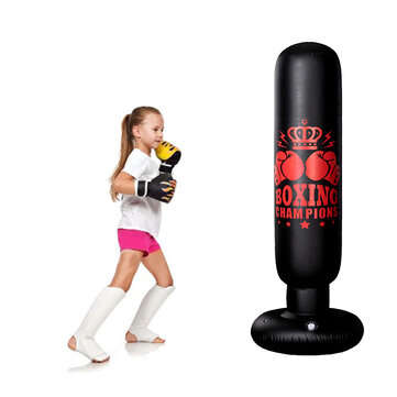 1.6M Free Standing Inflatable Boxing Punch Bag Boxing Kick Training Home Gym Fitness Tools For Adult