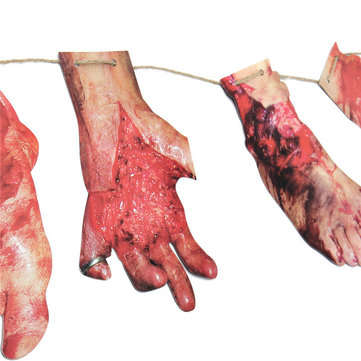 Halloween Bloody Garland Limb Party Decoration Horrid Scare Scene