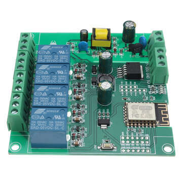 AC/DC Power Supply ESP8266 WIFI Four-way Relay Module ESP-12F Development Board Secondary Developmen