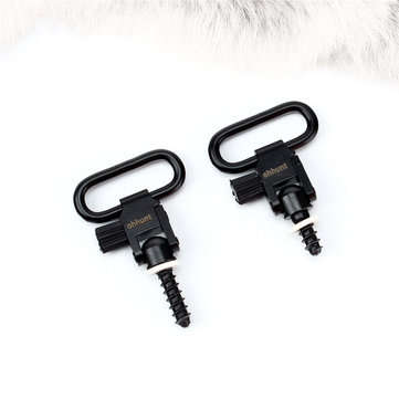 ohhunt 2Pcs 1 Inch QD Quick Detachable Sling Adapter Black Super Sling Swivel Mount Set for Tactical