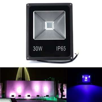 30W UV LED Projector Flood light 365/375/385/395/405/415NM Outdoor Waterproof... (WAVELENGTH: 365NM)