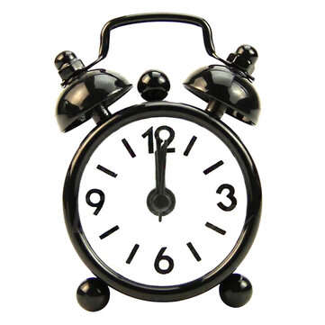 Classic Vintage Alarm Clock Electronic Desk Table Watch Mechanical Alarm clock Tr... (COLOR.: BLACK)
