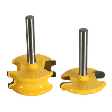 2pcs 1/4 Inch Shank Canoe Flute and Bead Router Bits Set For Woodworking