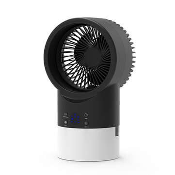 4 in 1 3-Speeds Adjustable Air Conditioner Cooler Fan Mist Purifier... (PLUG: EUPLUG | COLOR: BLACK)