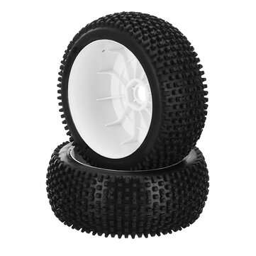 DHK Hobby 8381-722 Wheel Tyre Tire Complete White Rims 2pcs 1/8 8381 Optimus RC Car Parts