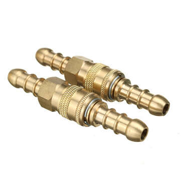 2Pcs Iron Pneumatic Fitting Air Line Hose Compressor Connector Quick Release Coupler Air Line Fittin