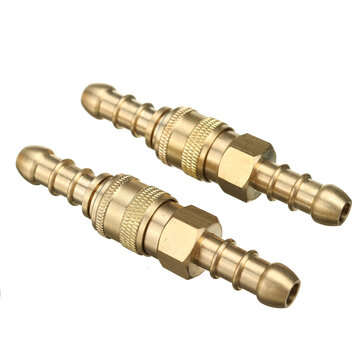 2Pcs Iron Pneumatic Fitting Air Line Hose Compressor Connector Quick Release Coupler Air Line Fittin