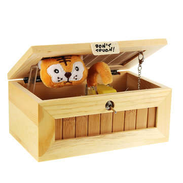 Pre-assembled Useless Box Cute Tiger Gimmicky Fun Geek Gadget Toy Gift Home Office Desk Decor