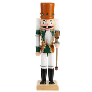 Christmas Nutcracker Soldier Doll  Wooden Puppet Vintage Desktop Ornaments 25cm F... (COLOR: YELLOW)