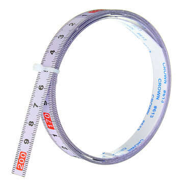 Self Adhesive Metric Ruler Miter Track Tape Measure Steel Miter Saw Scale For T-trac... (SIZE: 2M-0)