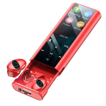 QCR Q1 Pro TWS Wireless bluetooth Earphone MP3 Player Earbuds 6000mAh Power Bank 4i... (COLOR.: RED)