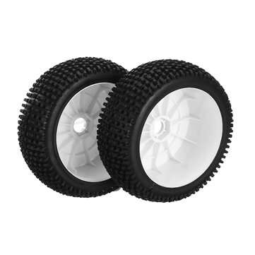 DHK Hobby 8381-722 Wheel Tyre Tire Complete White Rims 2pcs 1/8 8381 Optimus RC Car Parts