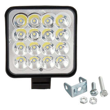 9V-60V 48W 16 LED Work Light Spot Lamp 12V 24V Waterproof For Off Road Car Truck Boat Motorcycle