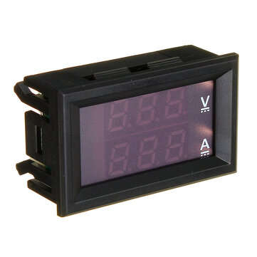 Mini Digital Voltmeter Ammeter DC 100V 10A Panel Amp Volt Voltage Current Meter Tester 0.56" Blue Re