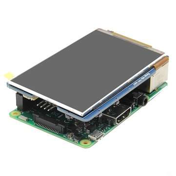 Geekwrom HD 3.5 Inch TFT Display Shield 800x480 For Raspberry Pi 3B 2B With 2 Keys And Remote IR