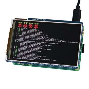Geekwrom HD 3.5 Inch TFT Display Shield 800x480 For Raspberry Pi 3B 2B With 2 Keys And Remote IR