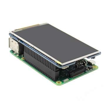 Geekwrom HD 3.5 Inch TFT Display Shield 800x480 For Raspberry Pi 3B 2B With 2 Keys And Remote IR