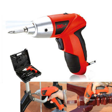 DCTools 4.8V LED Electric Screwdriver Cordless Power Drill Set Electric Drill Driver Tool US Plug